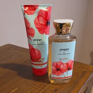 Bath & Body Works Poppy Body Wash and Cream Set -